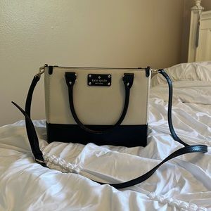 Kate Spade Black & Cream (Off white) satchel